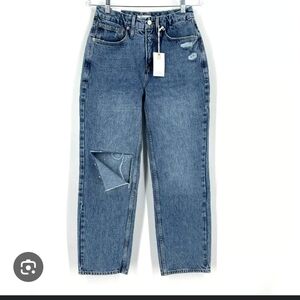 Good American Good 90s Duster Jeans Blue950 Size 6 / 28. NWOT